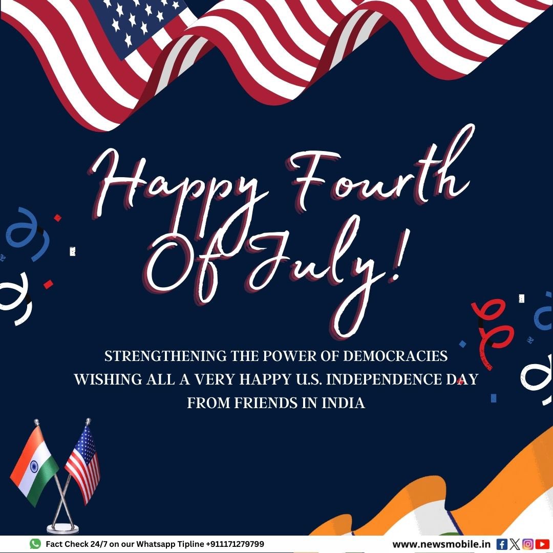 isaurabhshukla's tweet photo. Wishing you happy Fourth of July #IndependenceDay2024 #July4th https://t.co/jwMSoMELoQ