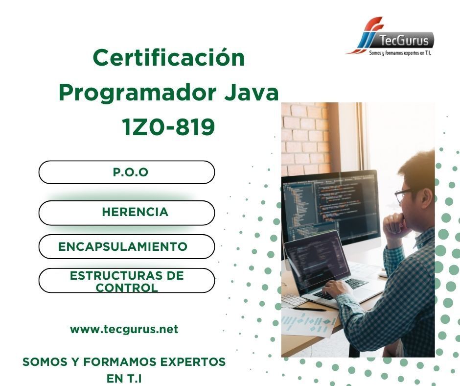 tecgurusnet's tweet image. Certificación
🚀 Programador 
Java I y II 1Z0-819🚀
 😀Completa la preparación y acredita el primer examen con el cual Oracle 🚀certifica tus conocimientos en el lenguaje de programación Java 🔊
 
buff.ly/45GWTU7
👉tecgurus.net👈 
 #SoyGuru #Certificaciónjava