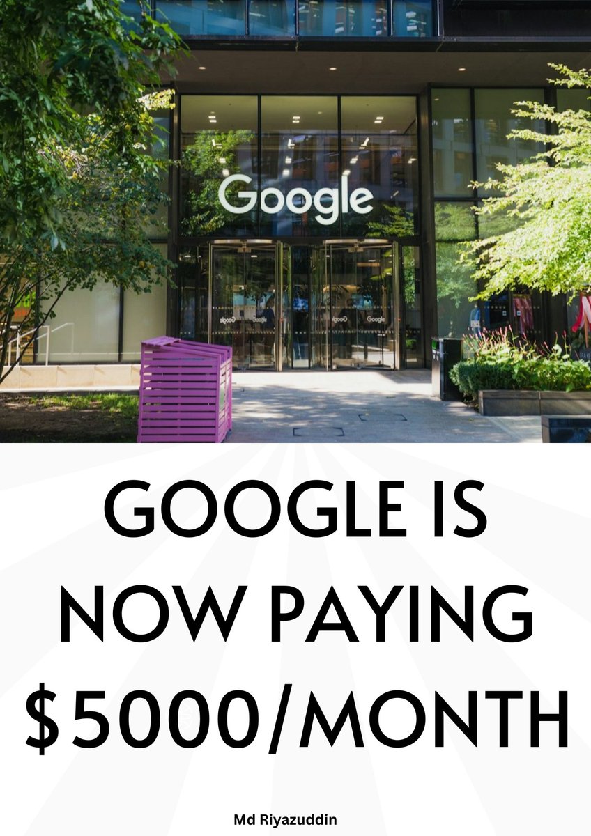 riyazmd774's tweet image. Google is now paying $5000/month to use the Internet for 2-3 hours per day

You can also make, If you have:

1. Internet
2. Mobile
3. Time

Have prepared a guide for this
For absolutely FREE:

To get it:

Like and Retweet Reply with &quot;send&quot;

[Must be following so I will DM]