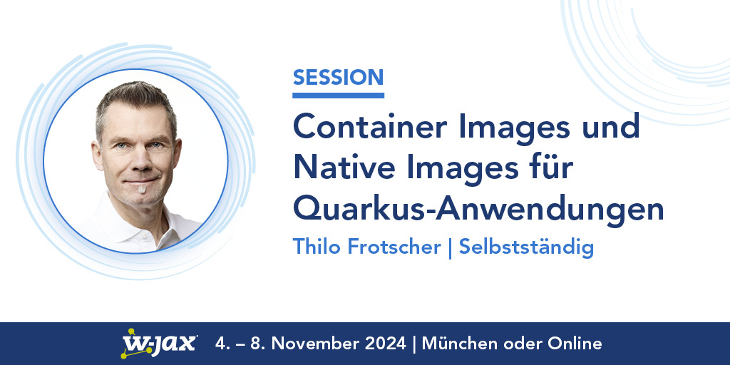 📢 Entdecke das Quarkus-Framework mit <a href="/thfro/">Thilo Frotscher</a>! Perfekt für moderne Java-Apps und ideal für Entwickler mit JAX-RS, JPA oder CDI Kenntnissen. 🌟 Erlebe live, wie Native und Container Images für Cloud-Native Apps erstellt werden! 🚀

▶️ ow.ly/f3np50Suw10 ◀️