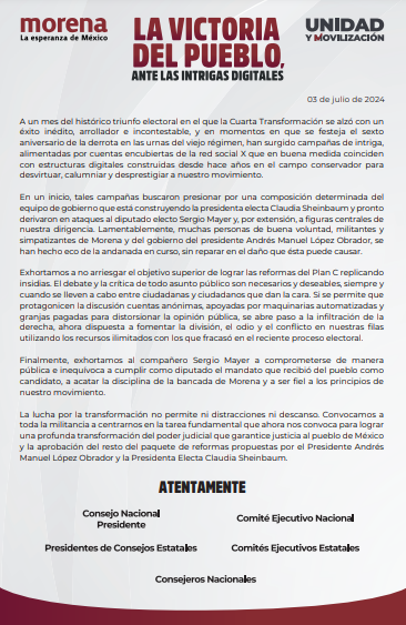 Consejo Nacional de Morena tweet media