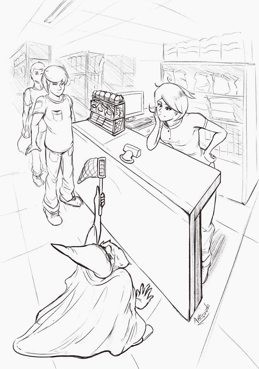 AnticuadoKnight's tweet photo. Ribel is a cashier so this would eventually happen. https://t.co/YcReGGwwdb