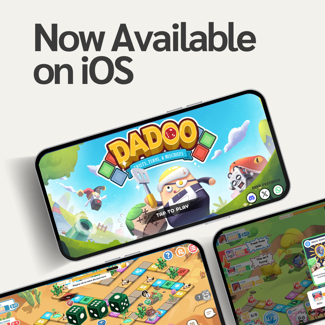 DadooTheGame's tweet image. Mega news: Dadoo is now on iOS! 🔥
Gather your friends and play the game now. It's available on the App Store for free! 
👇👇 Link 👇👇 
apps.apple.com/id/app/dadoo/i…
#videogame #iosgame #indiegamedev