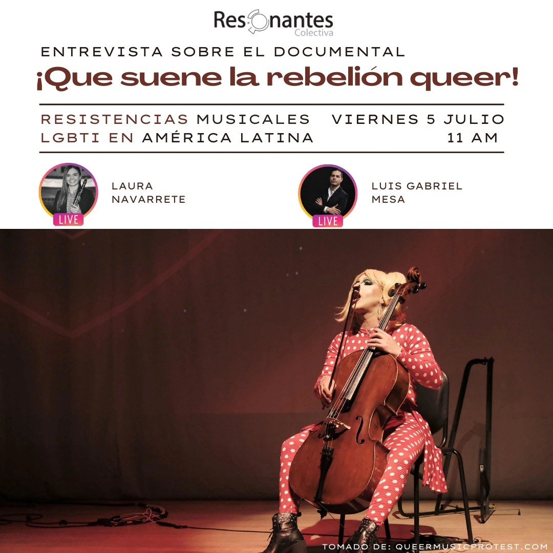 ¡Que suene la rebelión queer! Resistencias musicales LGBTIQ+ en América Latina - Entrevista sobre el documental con el Dr. Luis Gabriel Mesa <a href="/luisgabrielmesa/">Luis Gabriel Mesa M.</a>

🗓 Viernes 5 de Julio, 11 am.

instagram.com/p/C876XrTpcbK/…