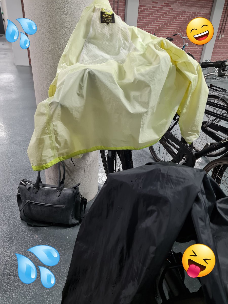 Margreeth0_0's tweet photo. Jaaa...en daar is ie weer...de Fietsfoto. Maar wel een alternatieve 😆 Toch ook een deel droog gehad maar de mobiel zat hoog en droog in de tas dus geen foto's onderweg. #rainyday #woonwerkfietser #rain #fietsen #Dutchsummer #nosummer #kletsnat #rainingcatsanddogs https://t.co/H2KvQd7Edc