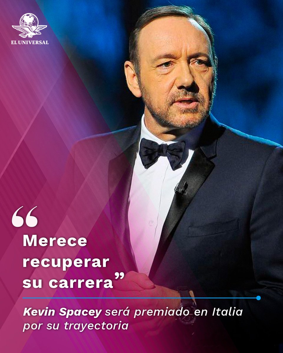 El_Universal_Mx's tweet photo. 📽️ El actor estadounidense, Kevin Spacey, será premiado por su carrera cinematográfica en un festival en el antiguo teatro de la ciudad siciliana de Taormina, al sur de Italia.

👉 https://t.co/09WAH2vMjr https://t.co/TRPSttAIz7