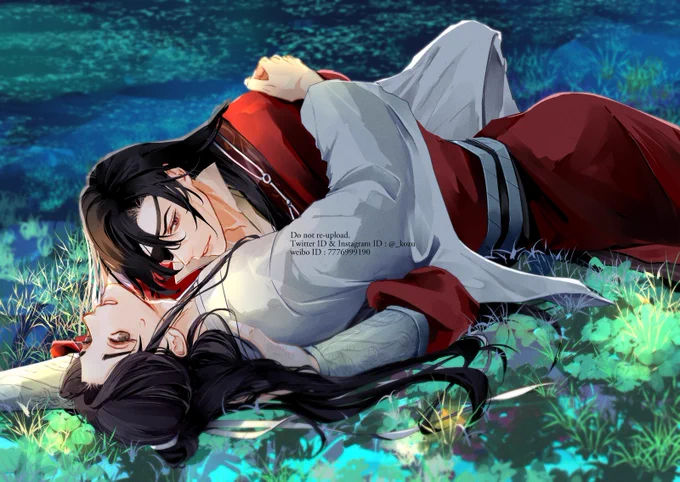 二人のいちゃいちゃを見せつけられる戚容視点。 #天官賜福 #花怜
