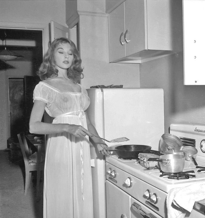 Noirchick1's tweet image. Miss Vikki Dougan in the kitchen this fine morning.....