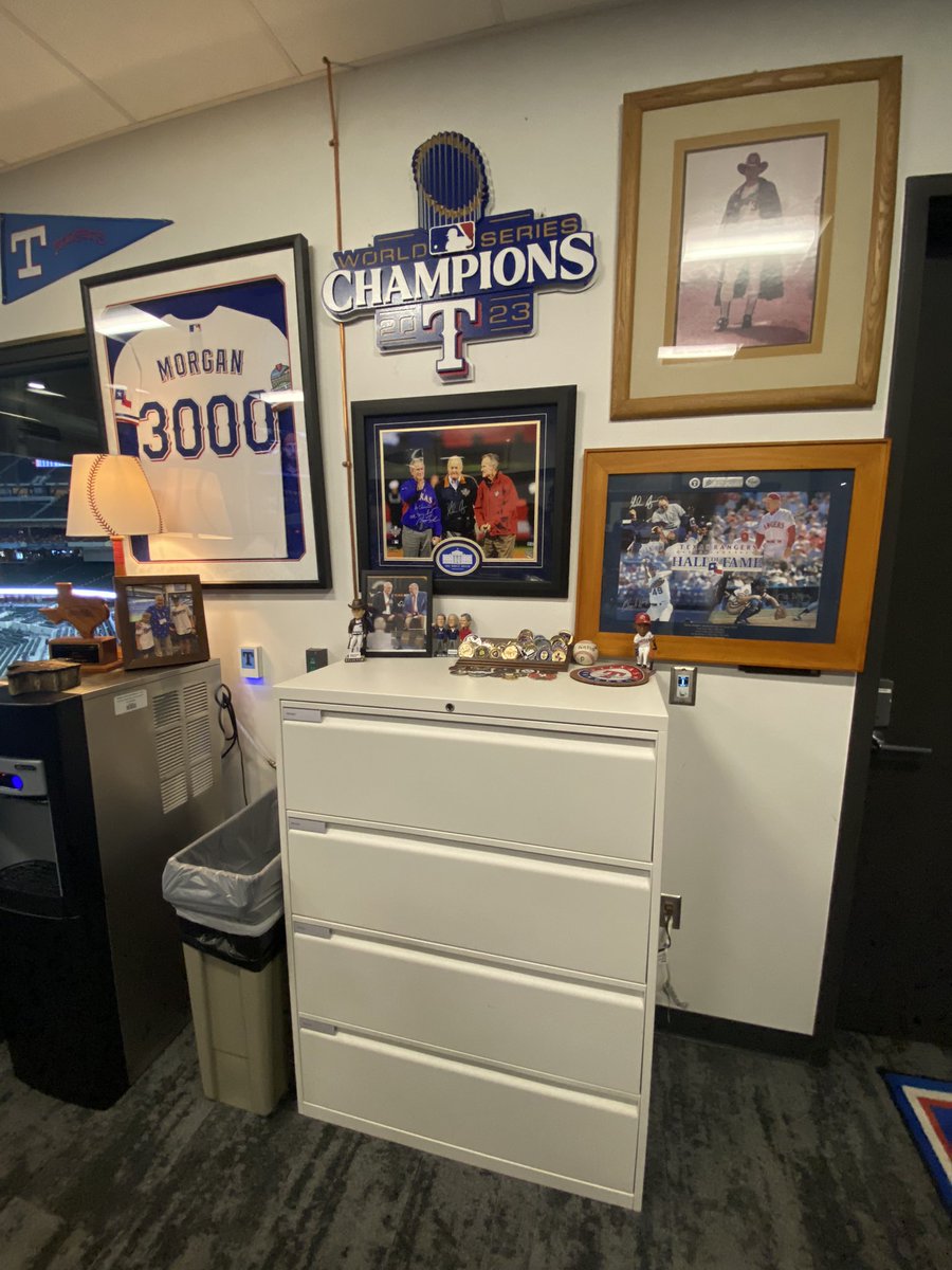Todd_Berridge's tweet photo. Meeting one's heroes is incredible! Chuck Morgan, the Texas Rangers' PA announcer since 1983, has greatly influenced my own career as a PA announcer. May I have the privilege of following in his footsteps for just as long! Next up: Brad Sham!! #ItsBaseballTimeInTexas https://t.co/Wncma1ReTL