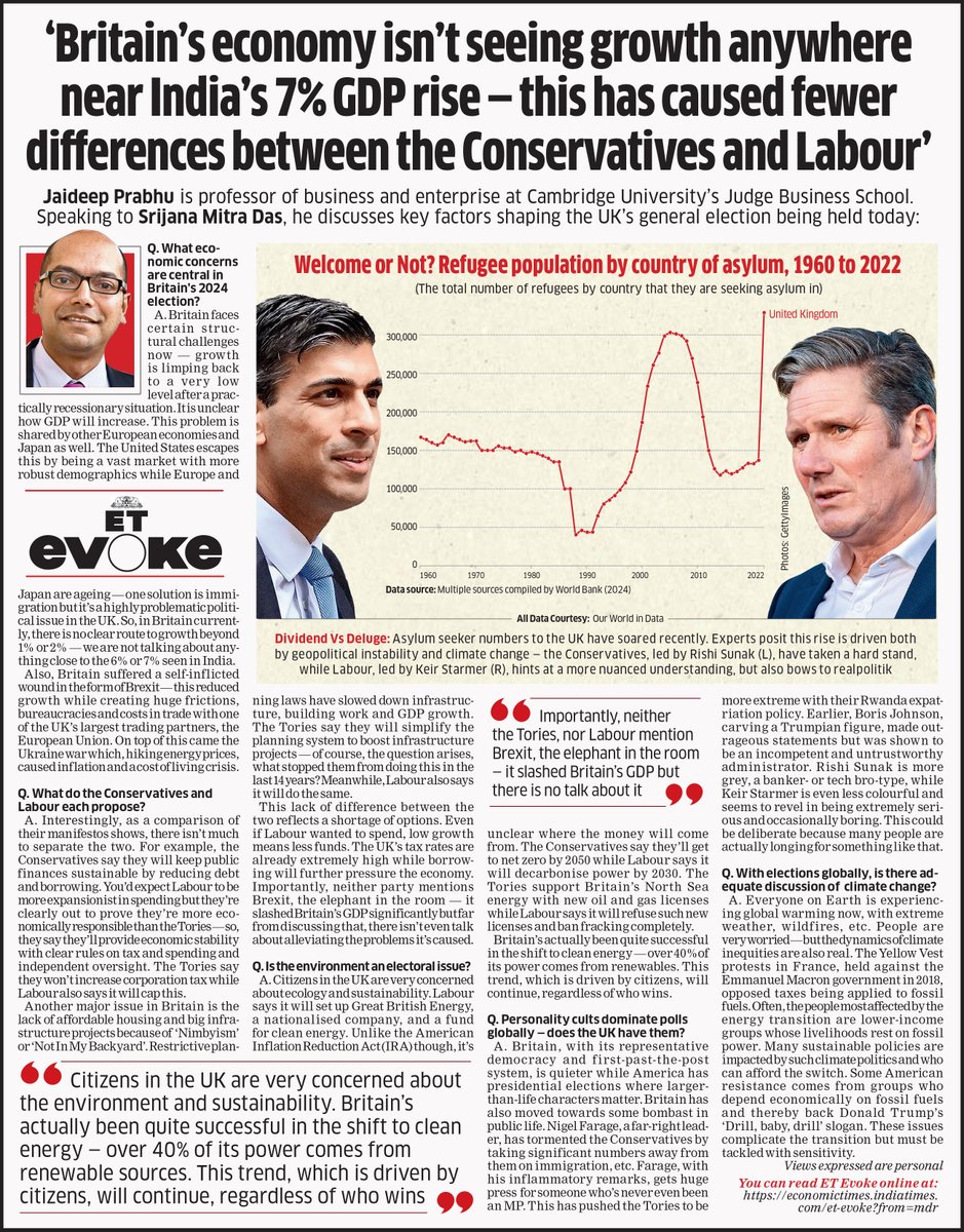Economic Times (@economictimes) on Twitter photo #ETEvoke | Jaideep Prabhu, professor at Cambridge University’s Judge Business School, speaking to Srijana Mitra Das, discusses key factors shaping the UK’s general election being held today ecoti.in/SrStca
<a href="/JaideepPrabhu/">Jaideep Prabhu</a> <a href="/CambridgeJBS/">Cambridge Judge</a> <a href="/Cambridge_Uni/">Cambridge University</a> <a href="/srijanapiya17/">Dr Srijana Mitra Das</a> #ETEvoke | Jaideep Prabhu, professor at Cambridge University’s Judge Business School, speaking to Srijana Mitra Das, discusses key factors shaping the UK’s general election being held today ecoti.in/SrStca
<a href="/JaideepPrabhu/">Jaideep Prabhu</a>Â <a href="/CambridgeJBS/">Cambridge Judge</a>Â <a href="/Cambridge_Uni/">Cambridge University</a> <a href="/srijanapiya17/">Dr Srijana Mitra Das</a>