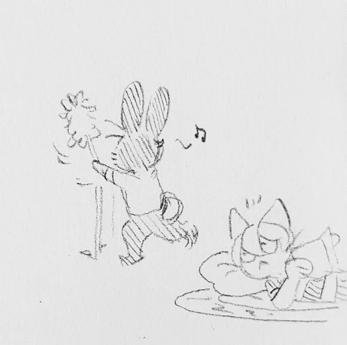 小塗鴉 🐱🥞+🐰🎩3️⃣