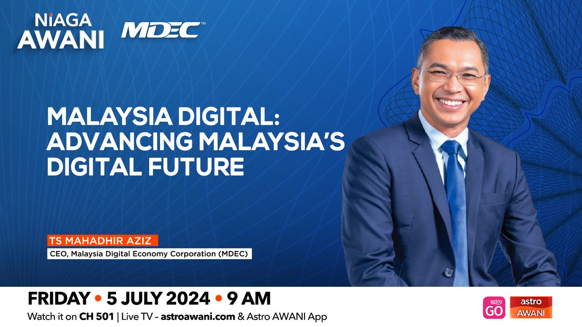 Explore the impact of the recent MD Open Day event and its key insights. Discover how it aligns with Malaysia’s growth strategy and benefits both businesses and the public. Join us for an exclusive live interview with Ts Mahadhir Aziz, CEO of MDEC, on #NiagaAWANI

#AWANInews
