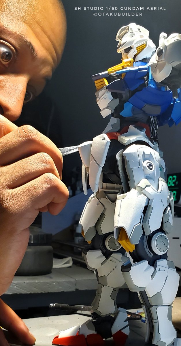 Otaku_Builder's tweet image. Time to add the finishing touches✨️🔥#perfectgrade #gundamwitchfrommercury #shstudio #resinkit