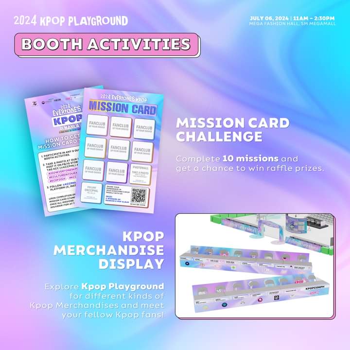 ZB1PH's tweet photo. 📢 ZEROSES, come visit our booth on Saturday! Don't miss out the fun 😉 

All for FREE and NO REGISTRATION required.

 📆 July 6, 2024 (Saturday)
🕐 10:00AM to 5:00PM
📍 Mega Fashion Hall at SM Megamall

See you there 💙

#KPOPCON #KPOPCONEvents 
#ZEROBASEONE #ZB1 #제로베이스원 
@ZB1_official @kpopconph