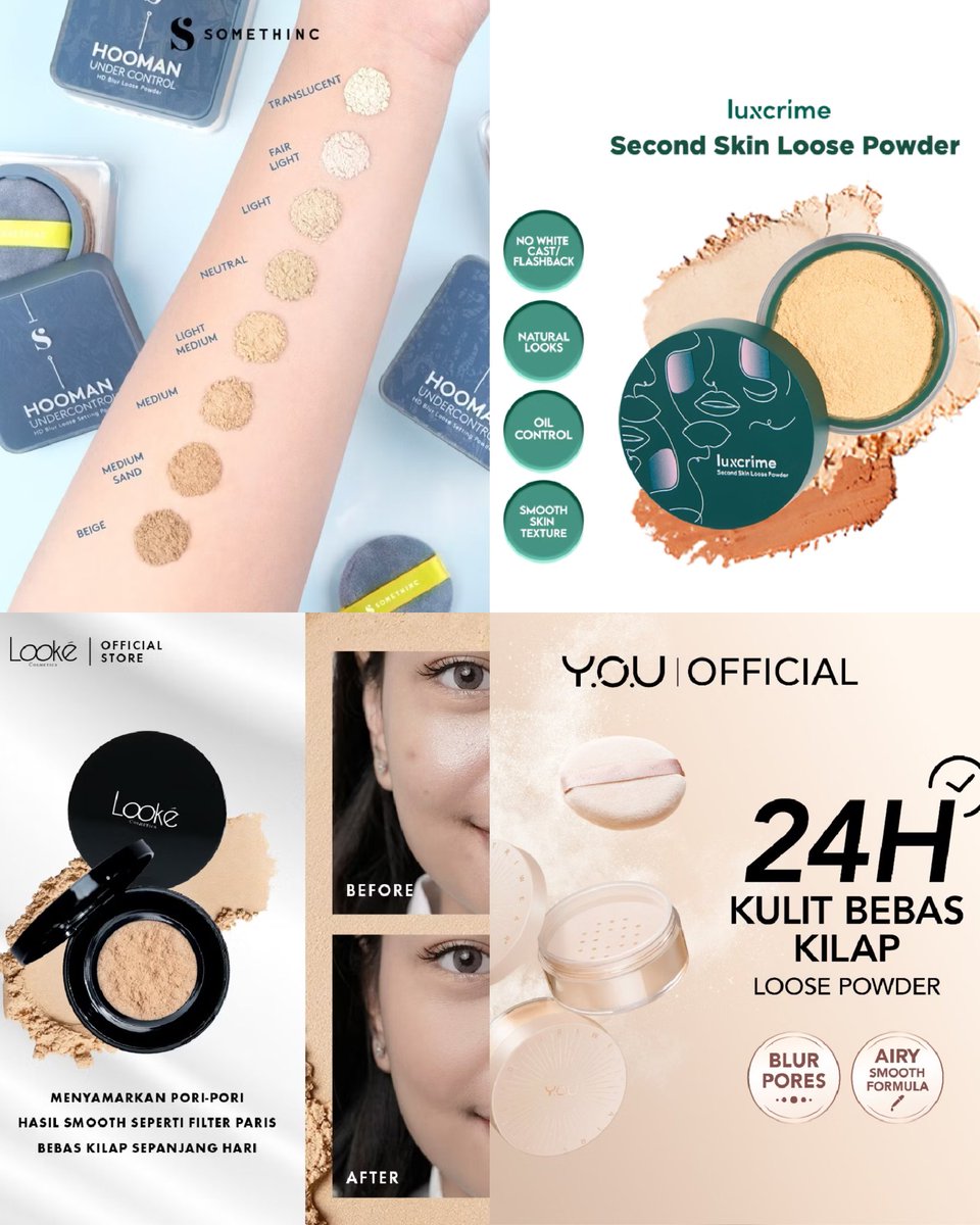niniseyo's tweet image. Loose powder best seller ✨️✨️✨️
#loosepowder #shopee #Zonauang #zonadiskon #somethinc #youcosmetic #luxcrime #blp #instaperfect #sale