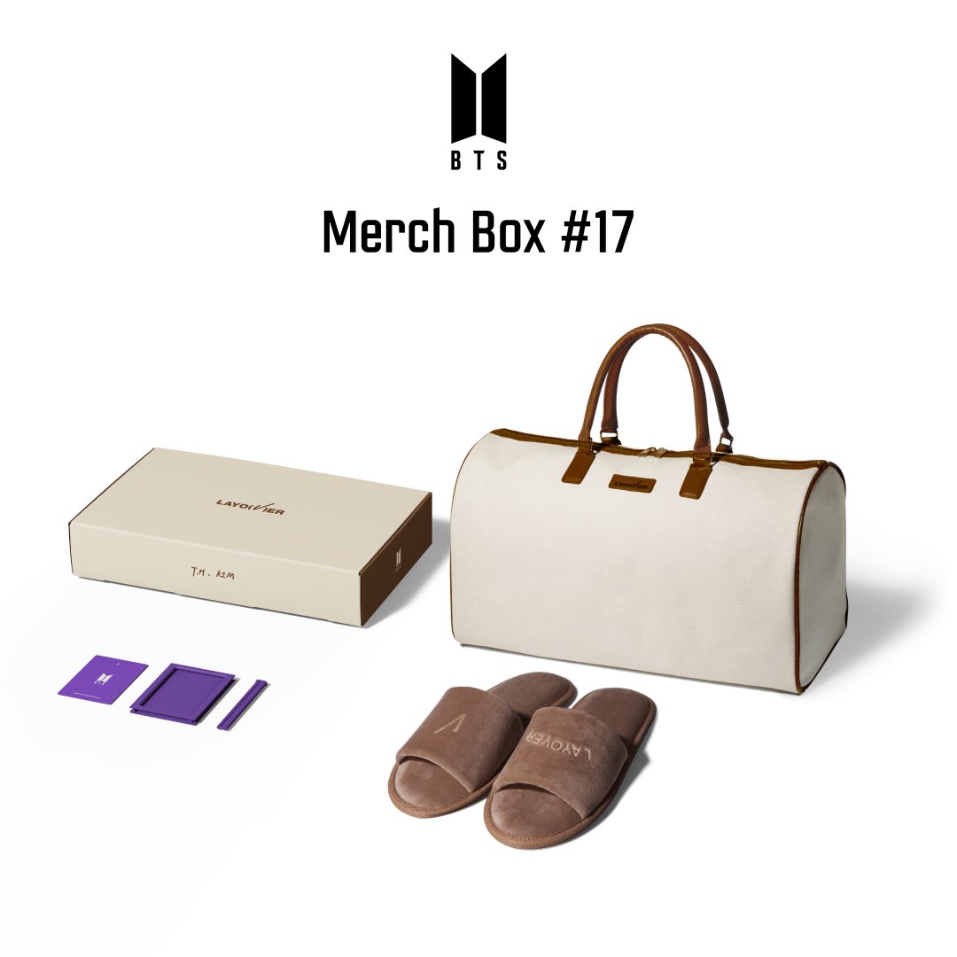 INFO] Merch Box #17 is Layover themed with a Crème Boston bag