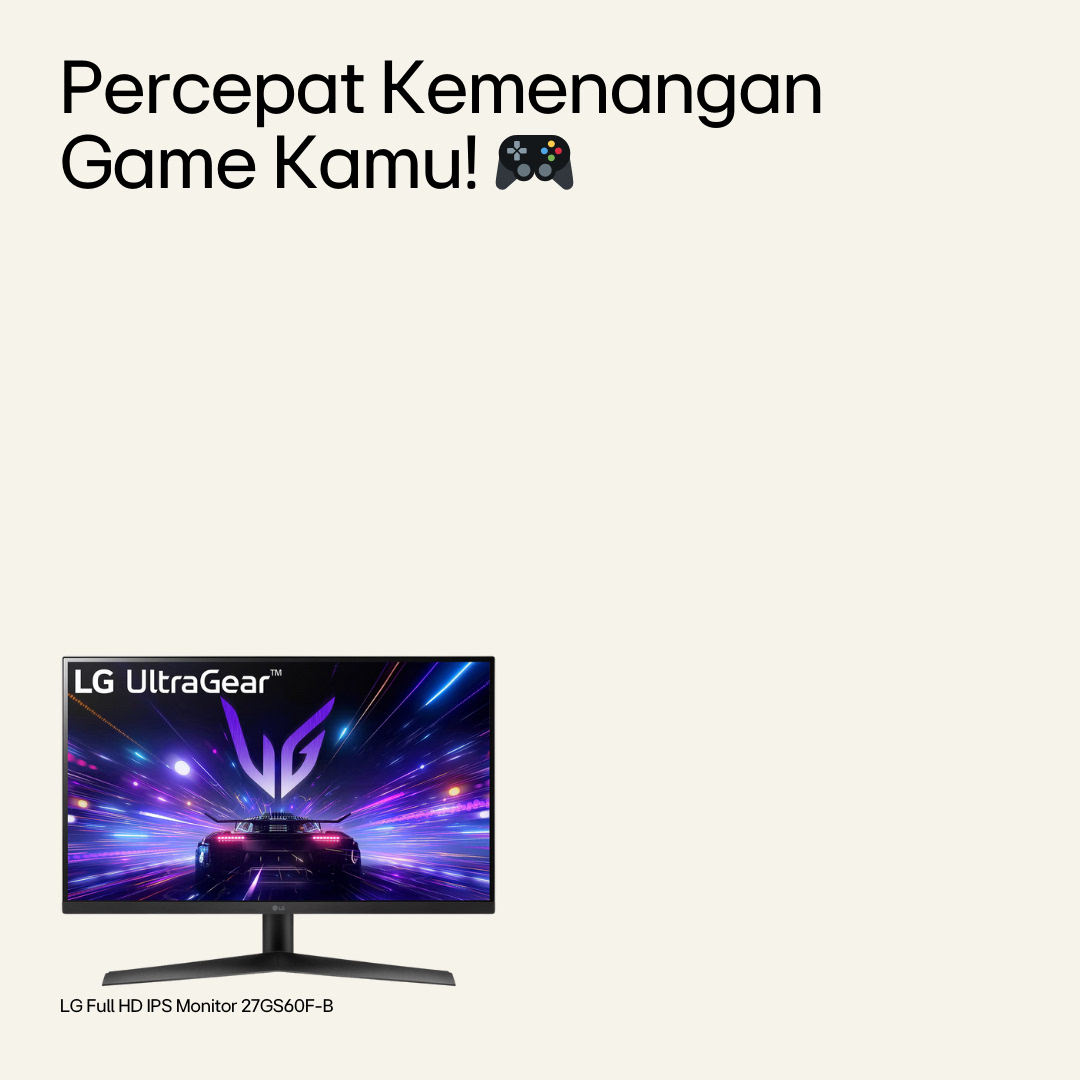 lgeindonesia's tweet photo. Pilih #LGUltraGearMonitor #27GS60F untuk mempercepat kemenanganmu dalam bermain game!
klik: https://t.co/7w1YhSknTF
#LifesGood #ReinventYourFuture #BetterLifeforAll #InnovationforaBetterLife #LG #LGIndonesia #LGUltraGearMonitor #27GS60F https://t.co/kpuPZHGbxQ