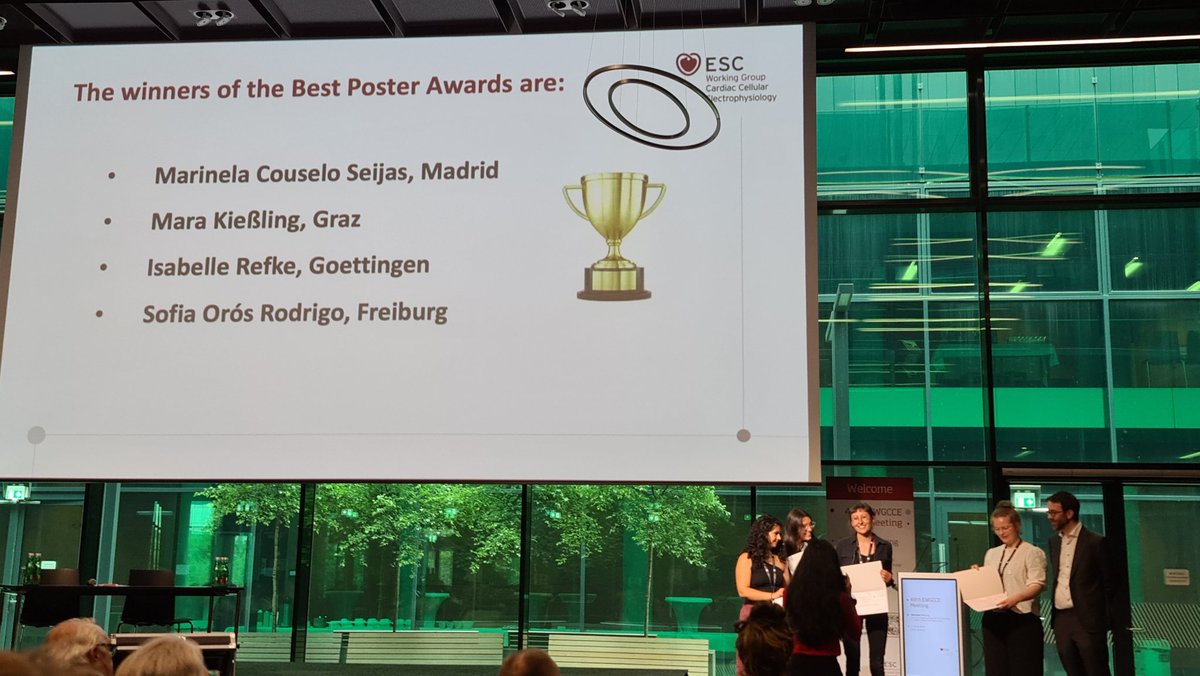 AnaMGmez4's tweet photo. End of #ewgcce meeting in Graz with General assembly & awards ceremony. Welcome to new nucleus members, and congratulations to travel & poster award winners. Thanks to sponsors! See you again next year in Nice!
@Mfvlorenzo @FilgueirasRama @LSoattin
@MappingLab_EP
@JMCCardiology https://t.co/vhHjr2A5ZC