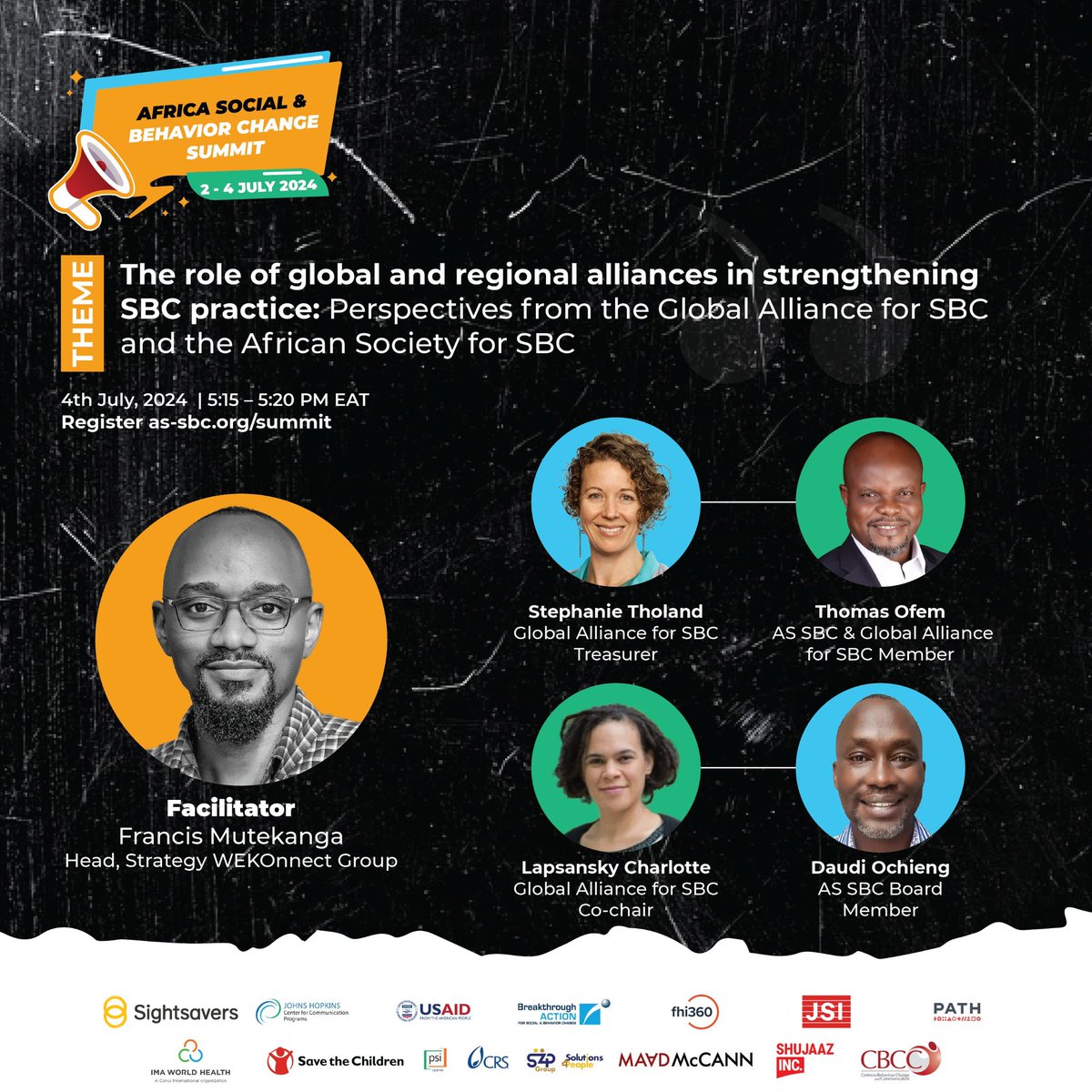 ✋🏿𝗪𝗵𝗼 𝗶𝘀 𝗶𝗻 𝗳𝗼𝗿 𝘆𝗲𝘁 𝗮𝗻𝗼𝘁𝗵𝗲𝗿 𝘀𝘁𝗲𝗹𝗹𝗮𝗿 𝗹𝗶𝘃𝗲 𝗽𝗲𝗿𝗳𝗼𝗿𝗺𝗮𝗻𝗰𝗲?

🗓️ Date: 4th July 2024 
🕕 Time: 5:15 – 5:20 PM EAT

🎶Song of the day:
The Role of Global and Regional Alliances in Strengthening SBC Practice: Perspectives from the Global Alliance