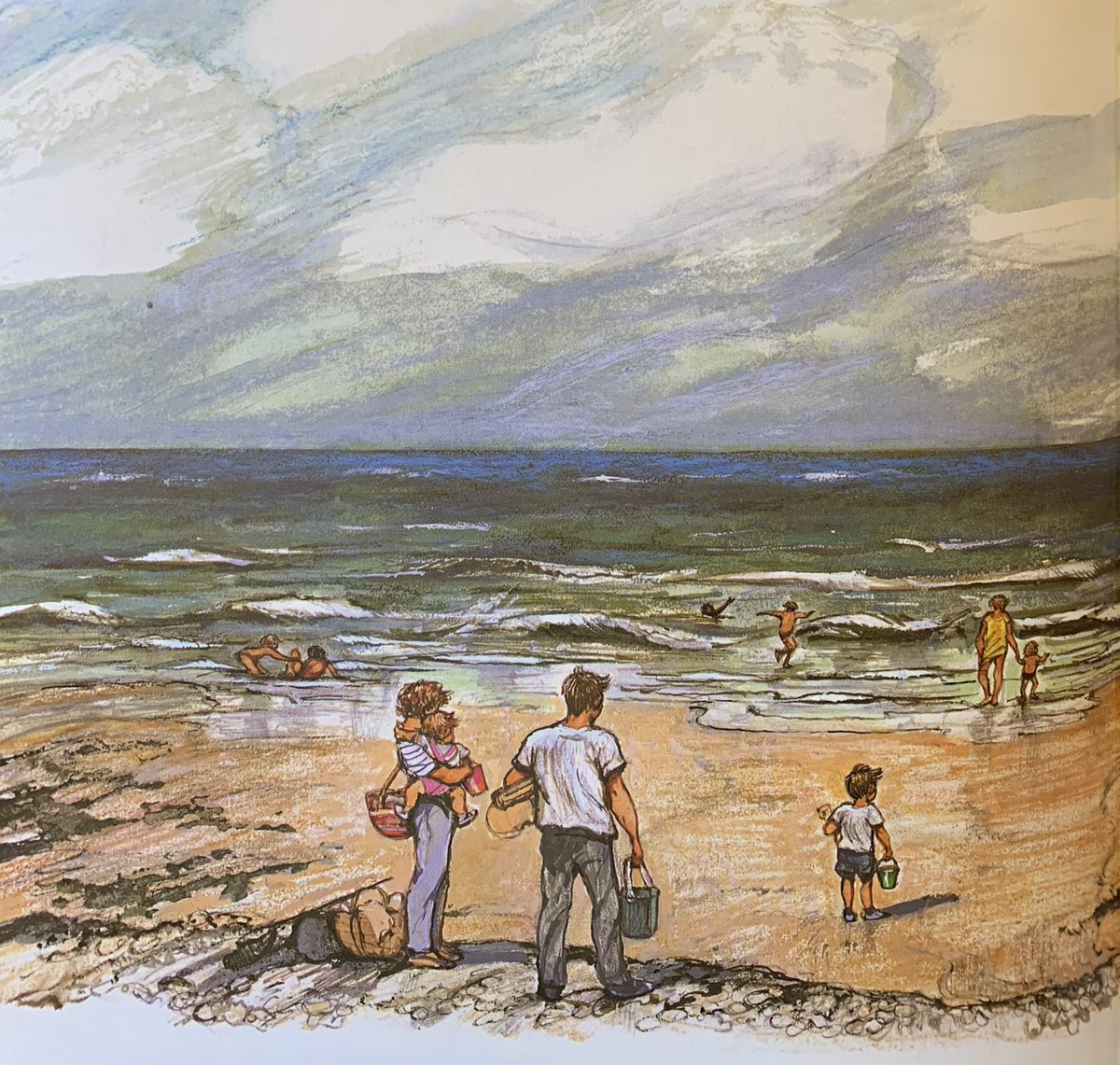 All that driving and anticipation and then finally Alfie’s family arrive at the seaside. 

Bonting is one of the stories in The Big Alfie Out of Doors Storybook