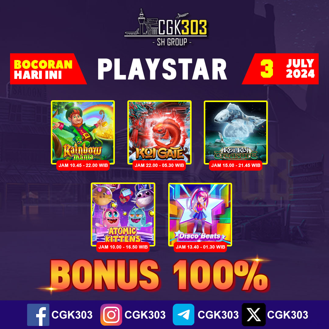 CGK303's tweet photo. Pola Slot Gacor Hari Ini 3 July 2024!
Check Polanya Hanya di CGK303

Bergabung sekarang dan rasakan kemenangan bersama CGK303

Join Now https://t.co/N1aYSfhEJF

#cgk303 #slotgacorhariini #polagacorhariini #polaslotgacorhariini #pragmatic #pgsoft #habanero #bonus100 #bocoranslot https://t.co/rUxXSIgDpL