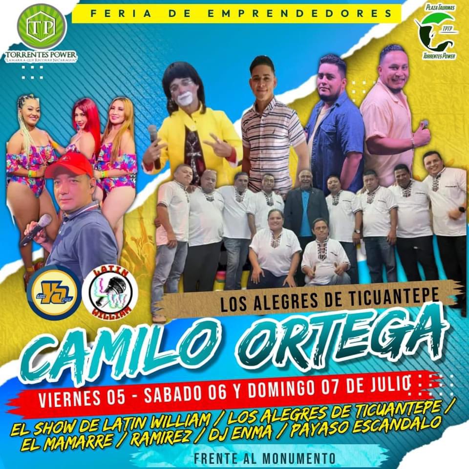 BARRIO CAMILO ORTEGA 🥳
Les llega la feria de emprendedores este fin de semana, no se pierdan la feria organiza por Torrentes Power 
Nos vemos con mi staff este viernes 5, no se pierdan nuestro show y así mismo apoyar a los emprendedores que los estarán esperando 🥳
#Nicaragua