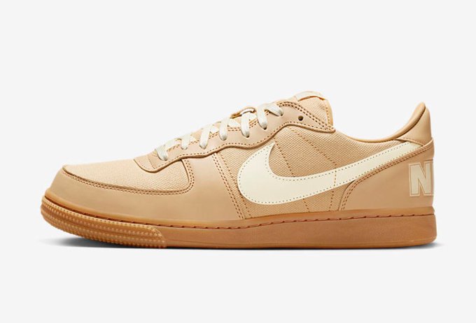 SOLELINKS's tweet photo. Ad: Nike Terminator Low 'Sesame and Coconut Milk' last sizes $68.75 + FREE shipping, use code 45OFF => https://t.co/j5fVXh3yYA https://t.co/WpQuj1pZrL
