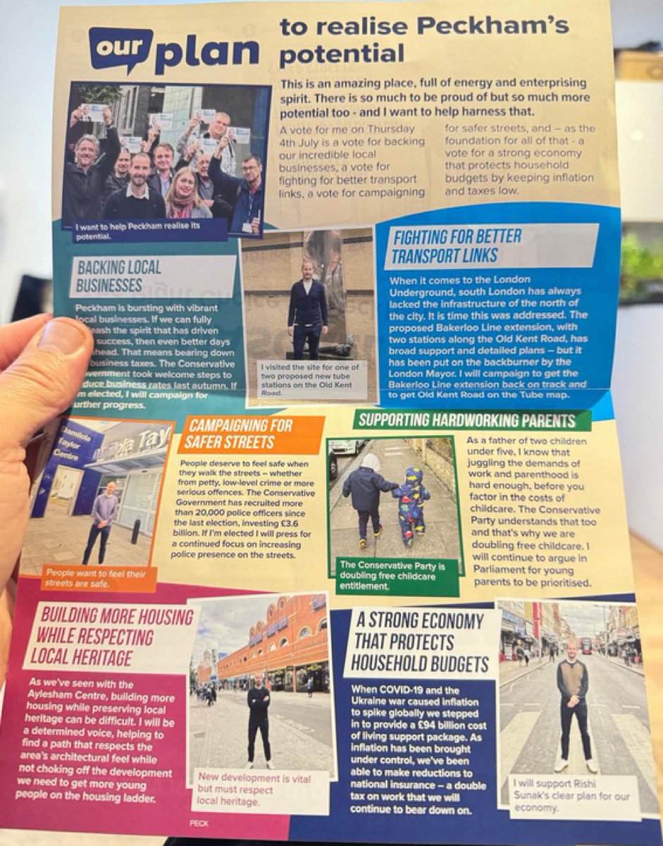 It’s been a huge privilege to ask the people of #Peckham to vote for me and the #conservatives. With polling day here, one final reminder that, if I’m elected, I’ll focus tirelessly on backing local businesses, fighting for better transport links and campaigning for safer streets