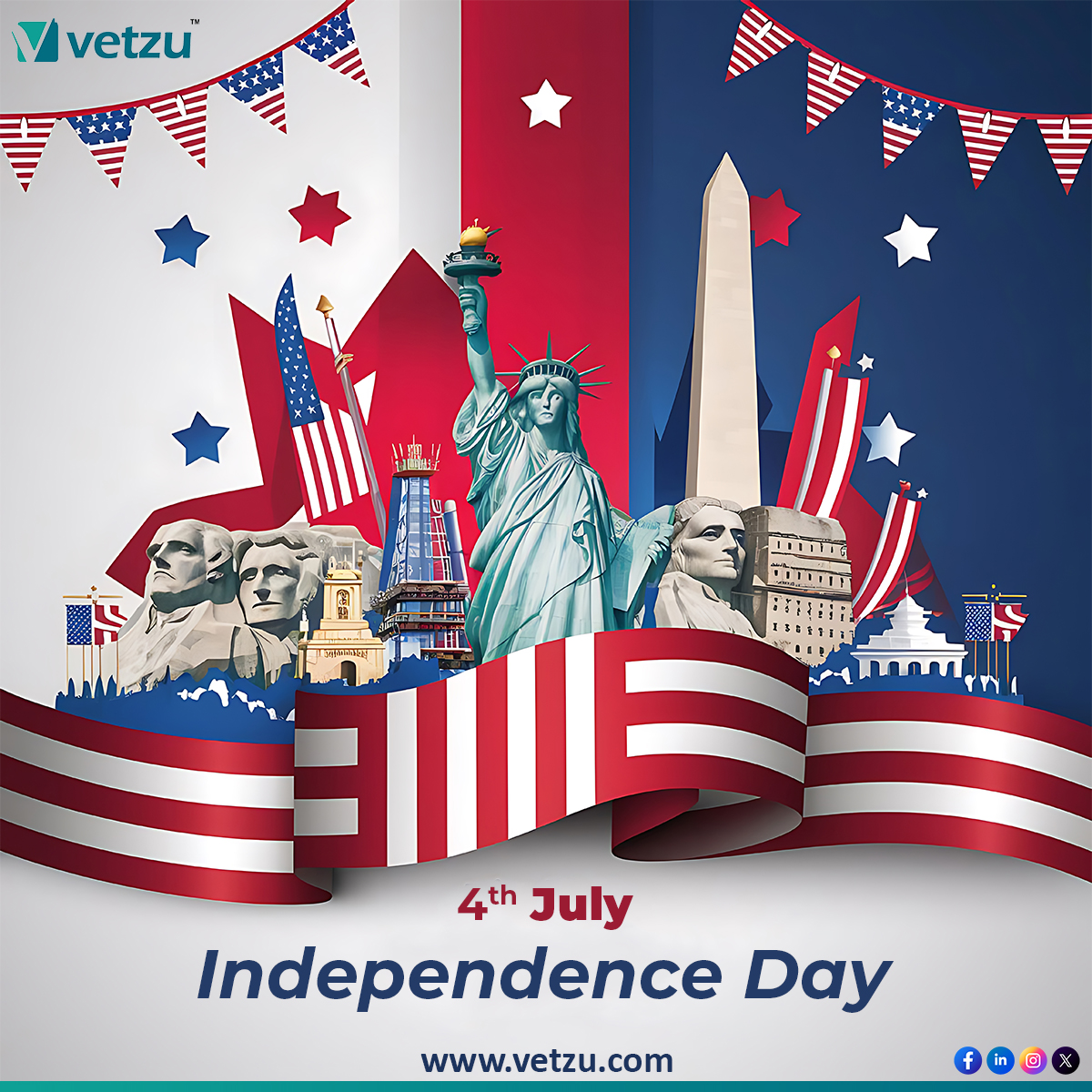 VetzuD's tweet photo. @VetzuD wishes you a joyful 4th of July! 🇺🇸 Celebrating the freedom and unity of the United States of America.

#4thOfJuly #USA #IndependenceDay #Celebration #Freedom https://t.co/mCXRIfbDTe