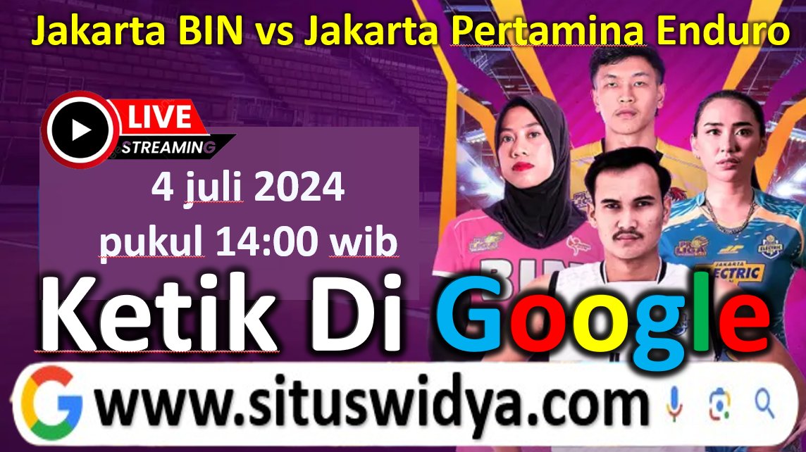 ORTUGAMING_'s tweet photo. 🏐 Pertarungan Final Four: Jakarta BIN vs. Jakarta Pertamina Enduro! 🏐
🎟️  Kunjungi https://t.co/Ni6xcz0CDg
Tanggal: 4 Juni 2024
Waktu: 14:00 WIB
#PLNMobileProliga2024 #FinalFour #JakartaBIN #JakartaPertaminaEnduro #PertarunganVoli #ShowdownJuni4 #FinalVoli #DukungTimAnda https://t.co/3Obu2njuxF