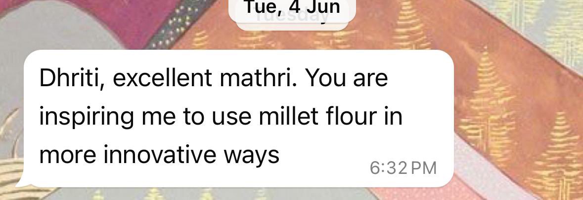 Dhriti25293's tweet photo. Messages like these 😍😍

If you wish to order Raashan’s millet mathri, visit - https://t.co/R3ohqEmqKv…

These mathris
- gluten free
- homemade
- no palm oil
- organic spices and millets

You can use discount code - TWITTER20
Do share your feedback. 
#GlutenFree #millet #snacks https://t.co/2HimDmQyUK