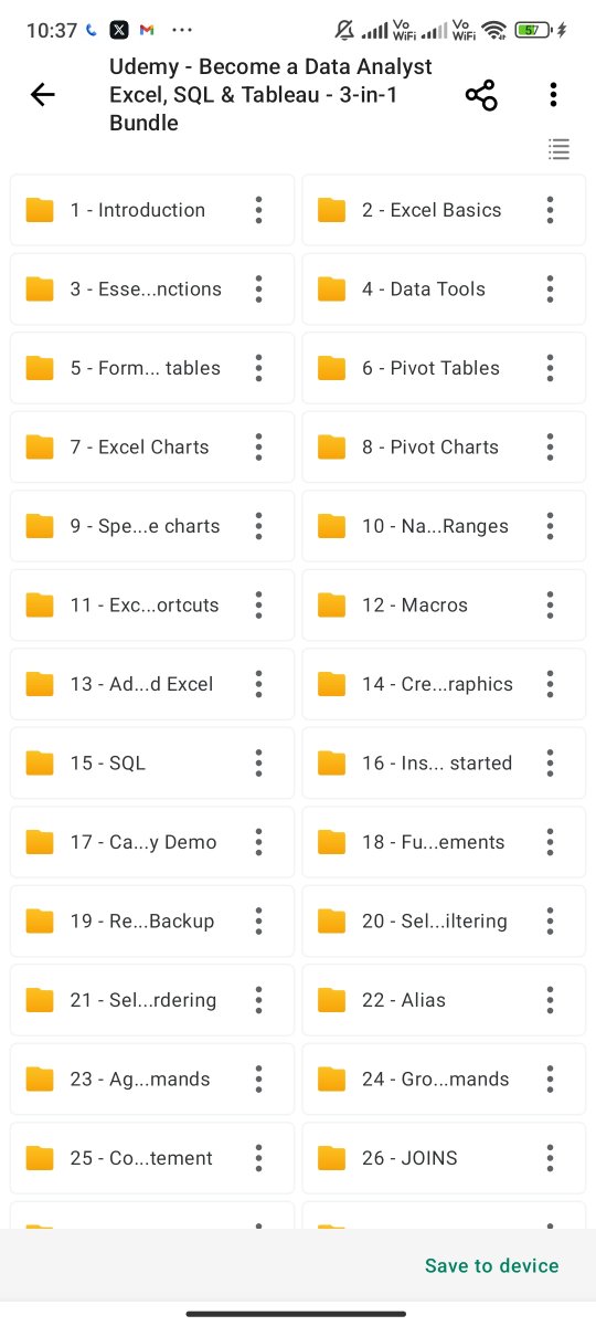 RAVIKUMARSAHU78's tweet image. Data Analytics from Zero to Expert Free Course😱🤯

A Udemy Complete Paid Course for Free.👇
Limited Time(48 Hours Only)

This Course covers;
-Excel
-SQL
-Tableau
-Many more...

Simply:-
1. Must follow @RAVIKUMARSAHU78 to get Link
2. Like and Repost
3. Type &quot;course&quot; &amp;amp; get Link in…