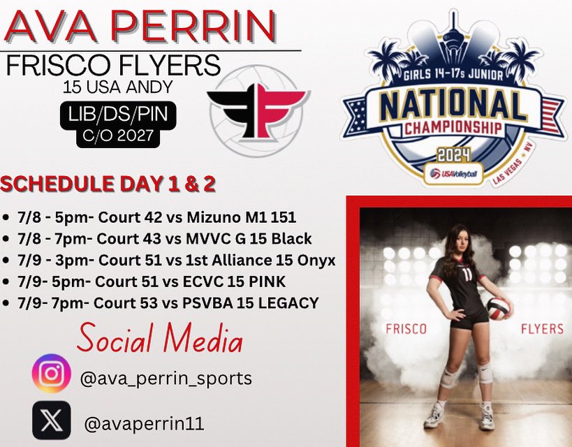 Nationals here we come! #volleyball #LasVegas #classof2027 #nationalsbound #friscoflyers #prepdigranked #usavolleyball #libero