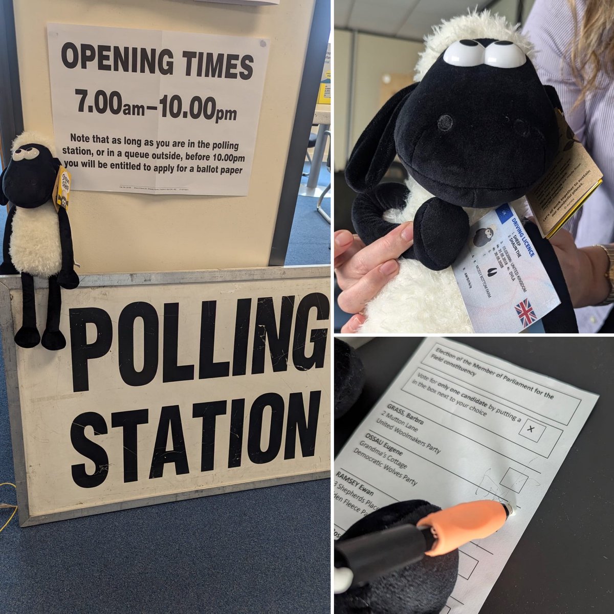 maidstonebc (@maidstonebc) on Twitter photo Shaun the Sheep would like to remind anyone flocking to vote their baa-llots today will need to bring a form of photo ID! 🐑 🗳️
Take a look at accepted forms of photo ID here: electoralcommission.org.uk/voting-and-ele…
Polling stations are open until 10pm.
<a href="/shaunheartkent/">Shaun the Sheep in the Heart of Kent</a> Shaun the Sheep would like to remind anyone flocking to vote their baa-llots today will need to bring a form of photo ID! 🐑 🗳️
Take a look at accepted forms of photo ID here: electoralcommission.org.uk/voting-and-ele…
Polling stations are open until 10pm.
<a href="/shaunheartkent/">Shaun the Sheep in the Heart of Kent</a>