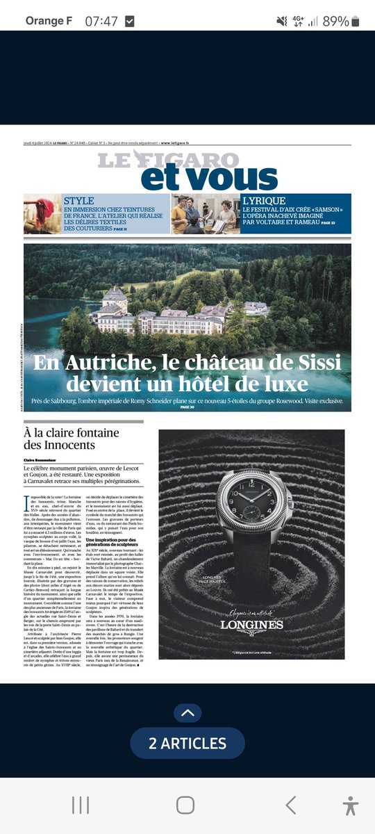 Dans le Figaro du jour
