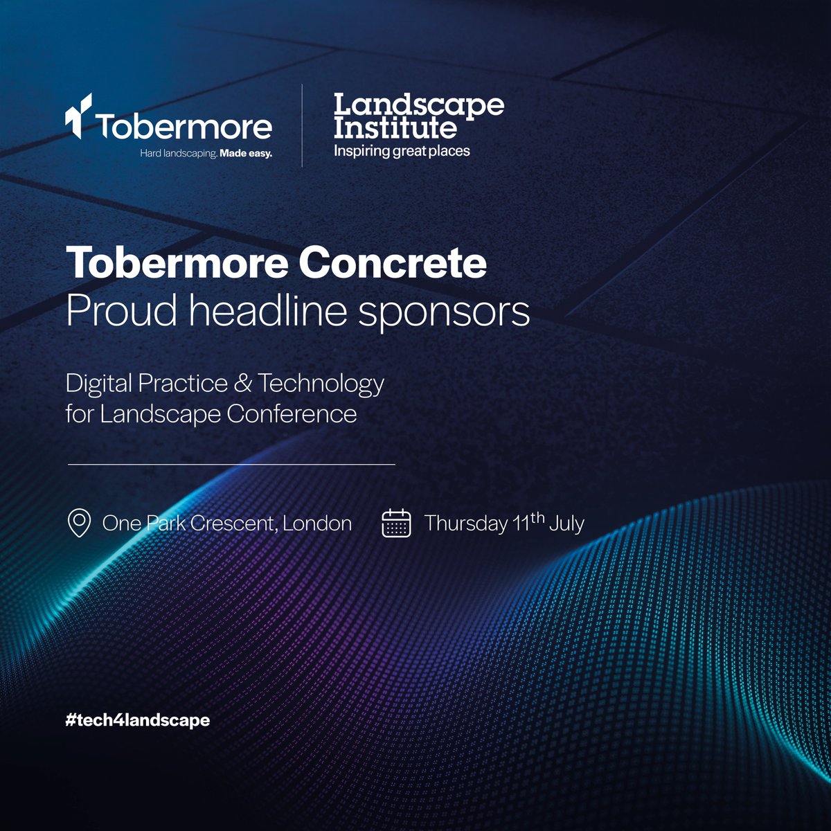 Tobermore (@tobermore) on Twitter photo Tobermore are proud to be headline sponsor at the <a href="/talklandscape/">Landscape Institute</a> Digital Practice & Technology for Landscape conference
👋We will be delivering an educational CPD & available to chat about all things landscaping at our stand.
🎟️Get your tickets here: bit.ly/4cp89ak Tobermore are proud to be headline sponsor at the <a href="/talklandscape/">Landscape Institute</a> Digital Practice & Technology for Landscape conference
👋We will be delivering an educational CPD & available to chat about all things landscaping at our stand.
🎟️Get your tickets here: bit.ly/4cp89ak