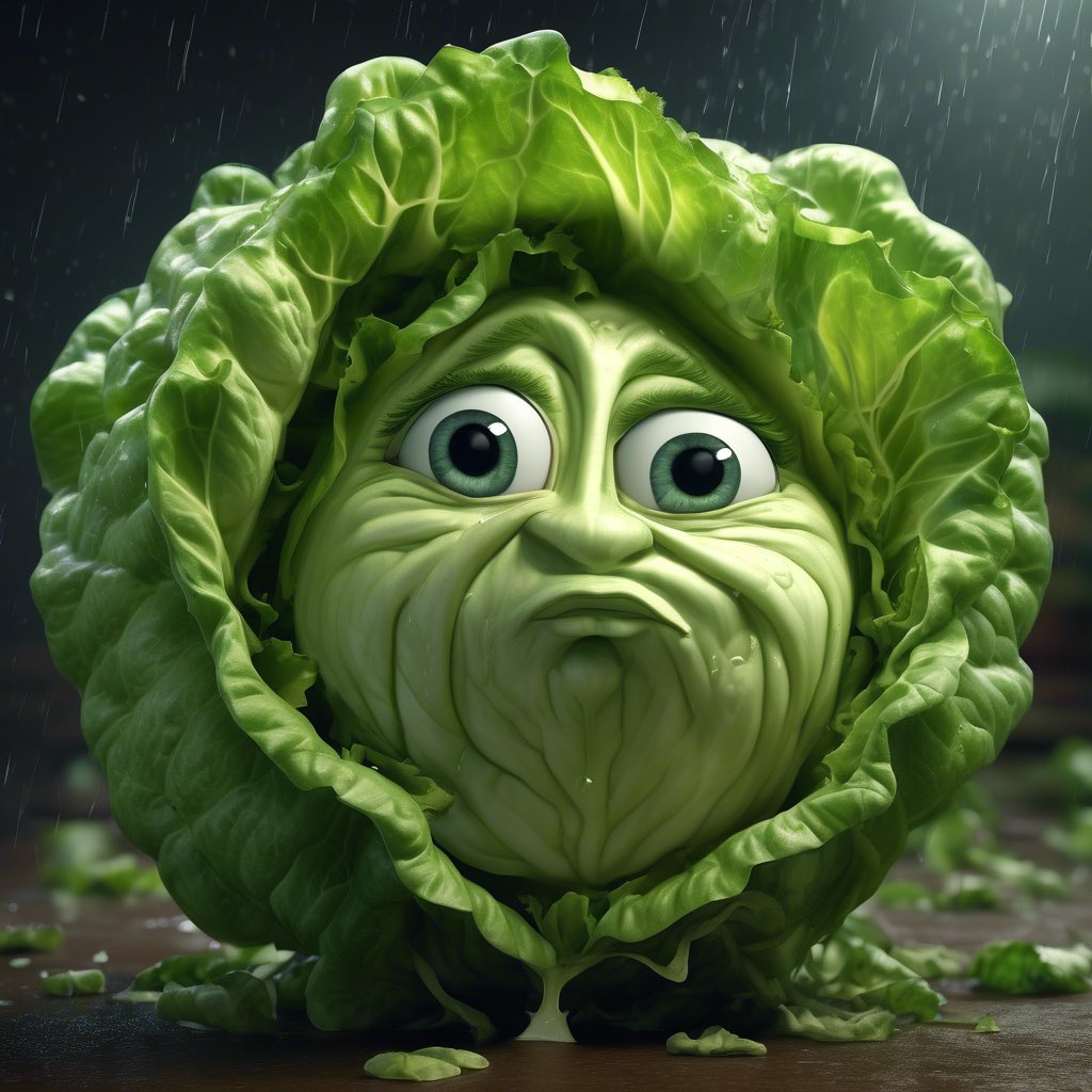 “Poco se habla de los vegetales sintientes que día a día terminamos cruelmente triturados en una ensalada”.
Lechugín Brocolín