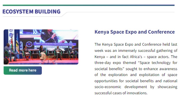 We are thrilled to announce the launch of our very first Space industry monthly newsletter for Kenya dubbed “CONNECT. GROW. INNOVATE. SPACE newsletter”! This newsletter is our latest offering to keep you updated with all the recent developments and stories from the Kenyan space