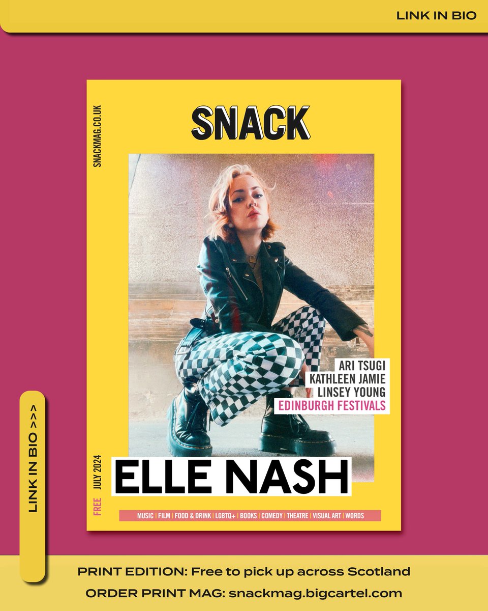 It's SNACK time!

July Issue out now 💛

Featuring:

Elle Nash <a href="/saderotica/">elle nash</a> 

Ari Tsugi

<a href="/KathleenJamie/">Kathleen Jamie</a> 

Linsey Young

St James Quarter Sessions

<a href="/GoodDogSuse/">Susan Bear</a> 

<a href="/AndresNOrdorica/">Andrés N. Ordorica</a> 

<a href="/edbookfest/">Edinburgh International Book Festival</a> 

Plus a look ahead to Edinburgh Festivals '24

+ loads, loads more

Enjoy
💛