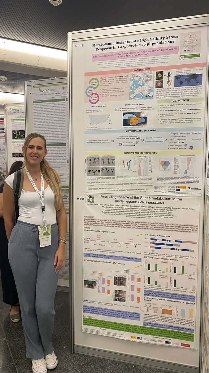 Our researchers Sara Álvarez Rodríguez and Sara González Orenga are presenting their scientific posters at the XVII Meeting of Plant Molecular Biology in Castellón. Great work and dedication to plant research! #Science #PlantBiology #XVIIRBMP