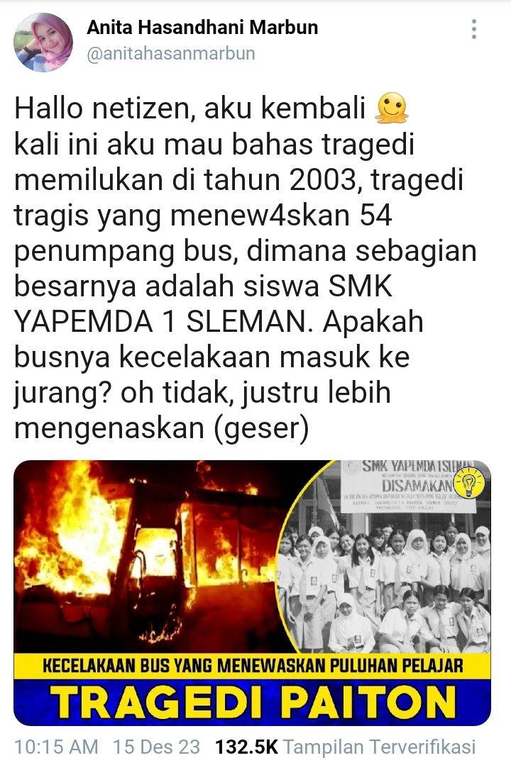 ZONAVIRALLLL's tweet photo. TRAGEDI PAITON ‼️

Yang menew4skan 54 penumpang bus https://t.co/sqQJOGzvbJ