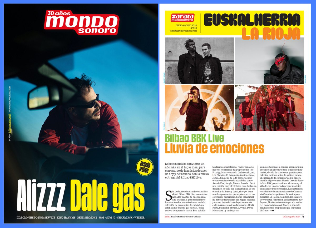 Zarata Julio-Agosto: Divorce From NY, EZEZEZ, Vittersweet, Olana Liss, Eraso!, NC310, Marcú, Montalbo, Mark Duti, Trigger, Dolerme, Bilbao BBK Live, Mondra &amp; Roll, Hiriko Soinuak, MUWI, Bilbao Blues Fest, Ebrovisión, Arrasate Blues, DalecandELA Fest...

issuu.com/mondosonoro/do…