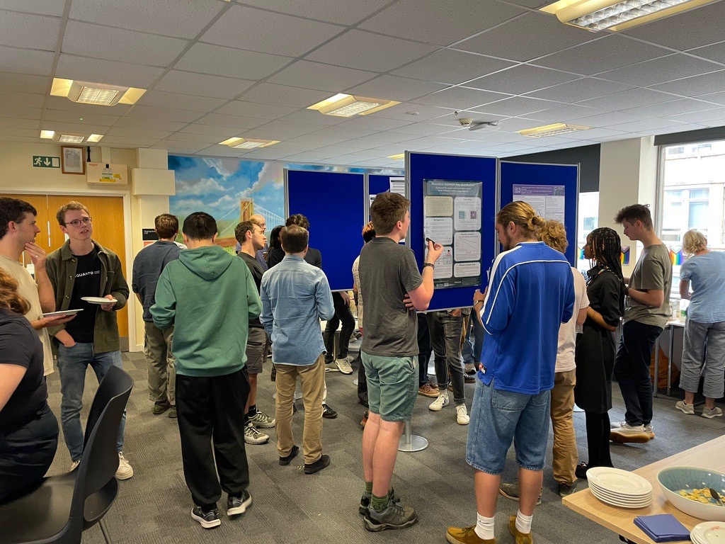 <a href="/BristolQE/">Quantum-Engineering</a> attend their annual Cross Cohort Conference. A chance to interact outside of their own cohort and learn about science outside of their own research field. 
Cohort 8 gave talks on their research, Cohort 9 presented  posters, Cohort 10 met with potential supervisors.