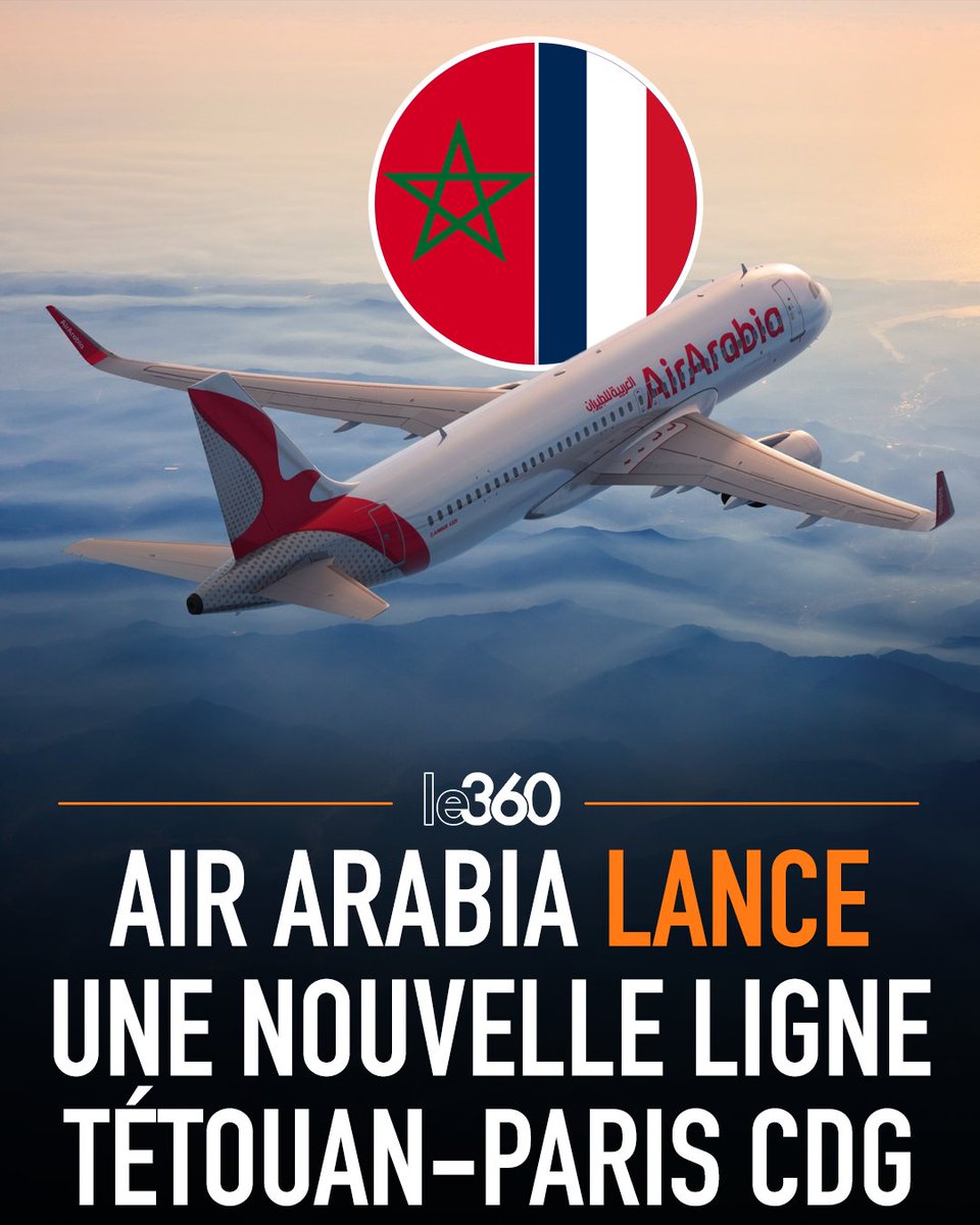 🇲🇦🇫🇷 Air Arabia poursuit son expansion au Maroc en lançant une nouvelle ligne entre Tétouan et Paris et ce, à partir du 27 octobre 2024.

Les vols entre l’aéroport de Tétouan Saniat R’mel et celui de Paris-Charles de Gaulle débuteront avec deux fréquences hebdomadaires, opérant