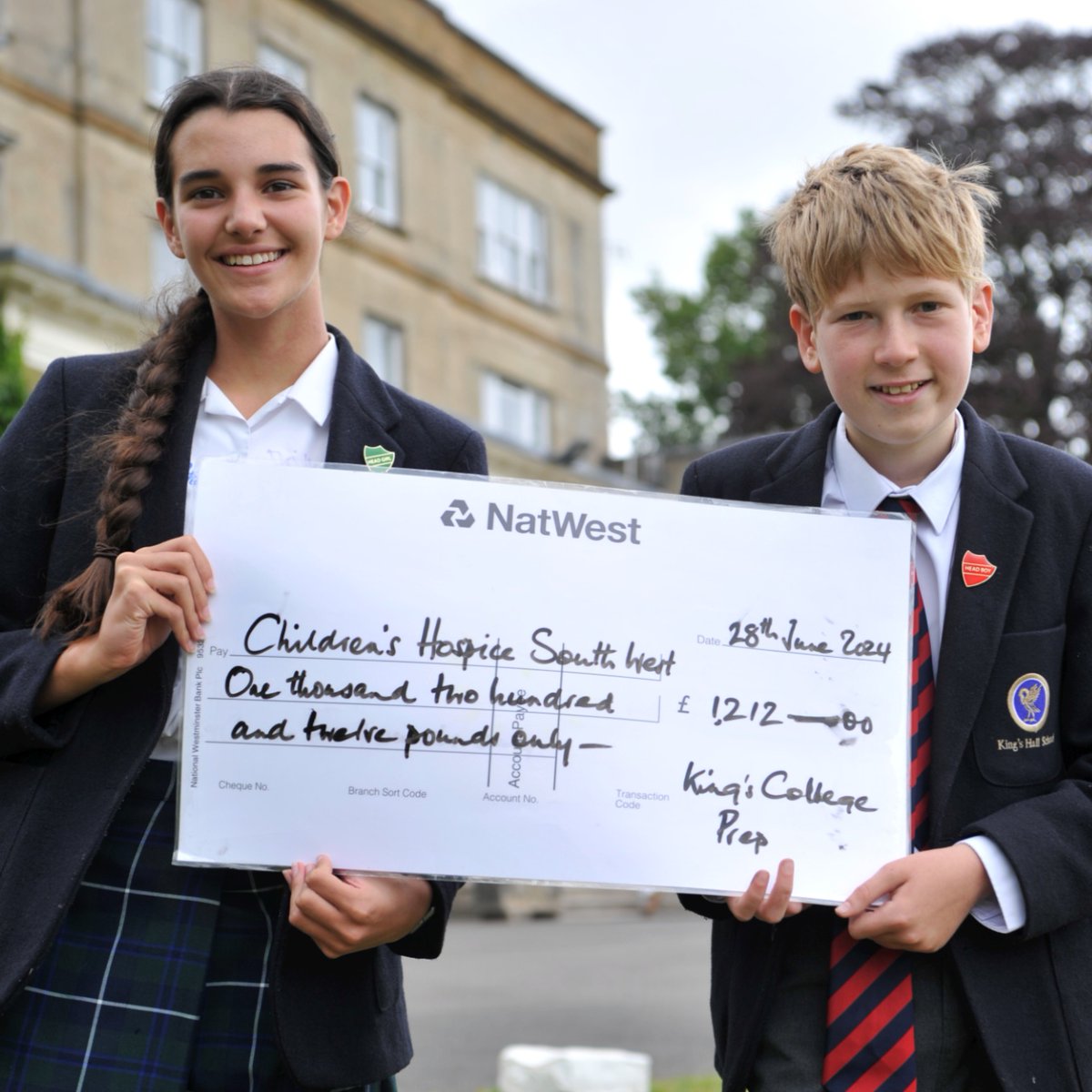 Our prep pupils went all out with fun activities like slip 'n slide,  football shooting challenges, and everyone's favorite—sponge the teacher! Thanks to the incredible support of 71 generous donors, we raised £1,212 for Children's Hospice South West.💖 

#KingsCollegeTaunton