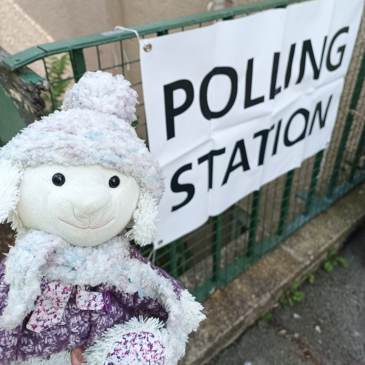 Sad I couldn't vote for <a href="/CountBinface/">Count Binface</a> but my #Vote has been cast. Once again joined by Sheepy to offset the <a href="/VotingDogs/">#DogsAtPollingStations</a> here's a #SheepAtPollingStations <a href="/dailysheep1/">Daily Sheep</a> #Sheep #UseYourVoteWisely <a href="/Channel4News/">Channel 4 News</a> <a href="/BBCNewsround/">BBC Newsround</a> <a href="/BBCLookNorth/">BBC Yorkshire</a>