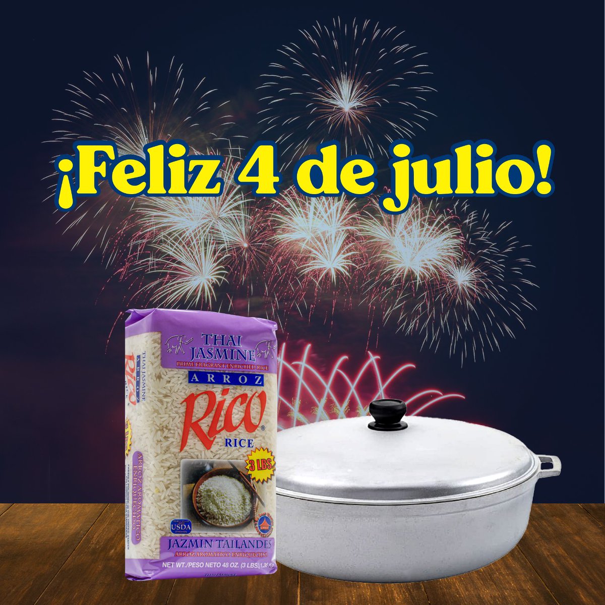 ¡Feliz 4 de julio! Que este día esté lleno de alegría, familia y buenos momentos junto a Arroz Rico. 🇺🇸🍚 
#ArrozRico #Independencia #Celebración