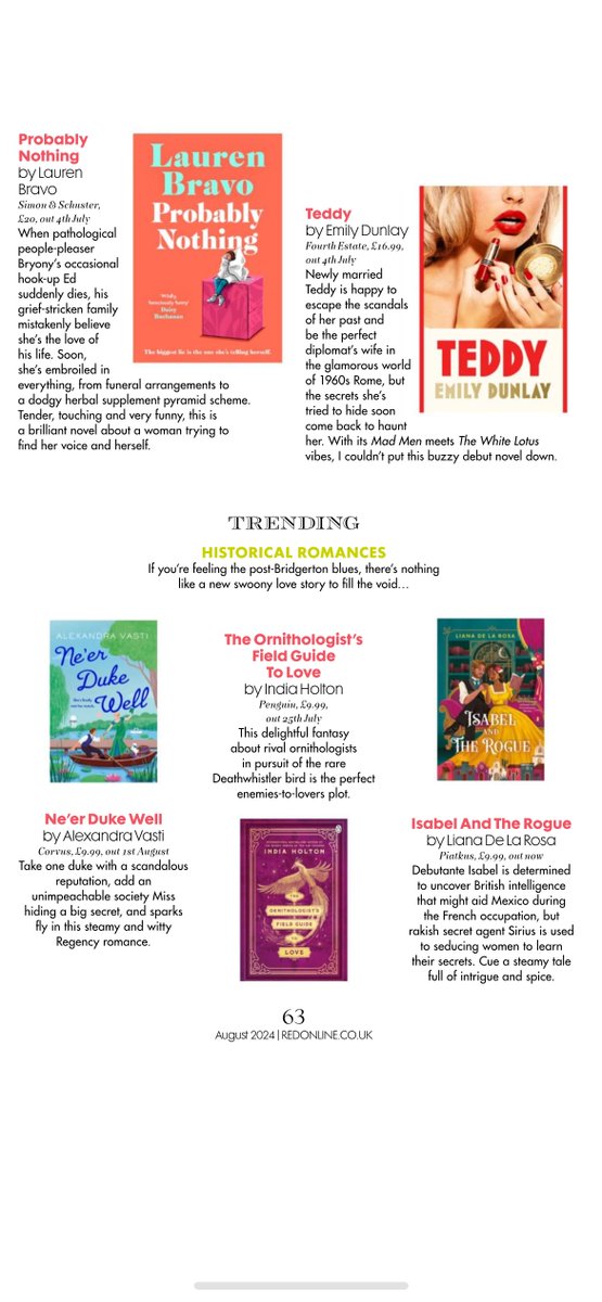 ‘Sparks fly in this steamy and witty Regency romance’ ✨
NE’ER DUKE WELL in <a href="/RedMagDaily/">Red Magazine</a> 
Thank you! <a href="/sarramanning/">Sarra Manning</a>