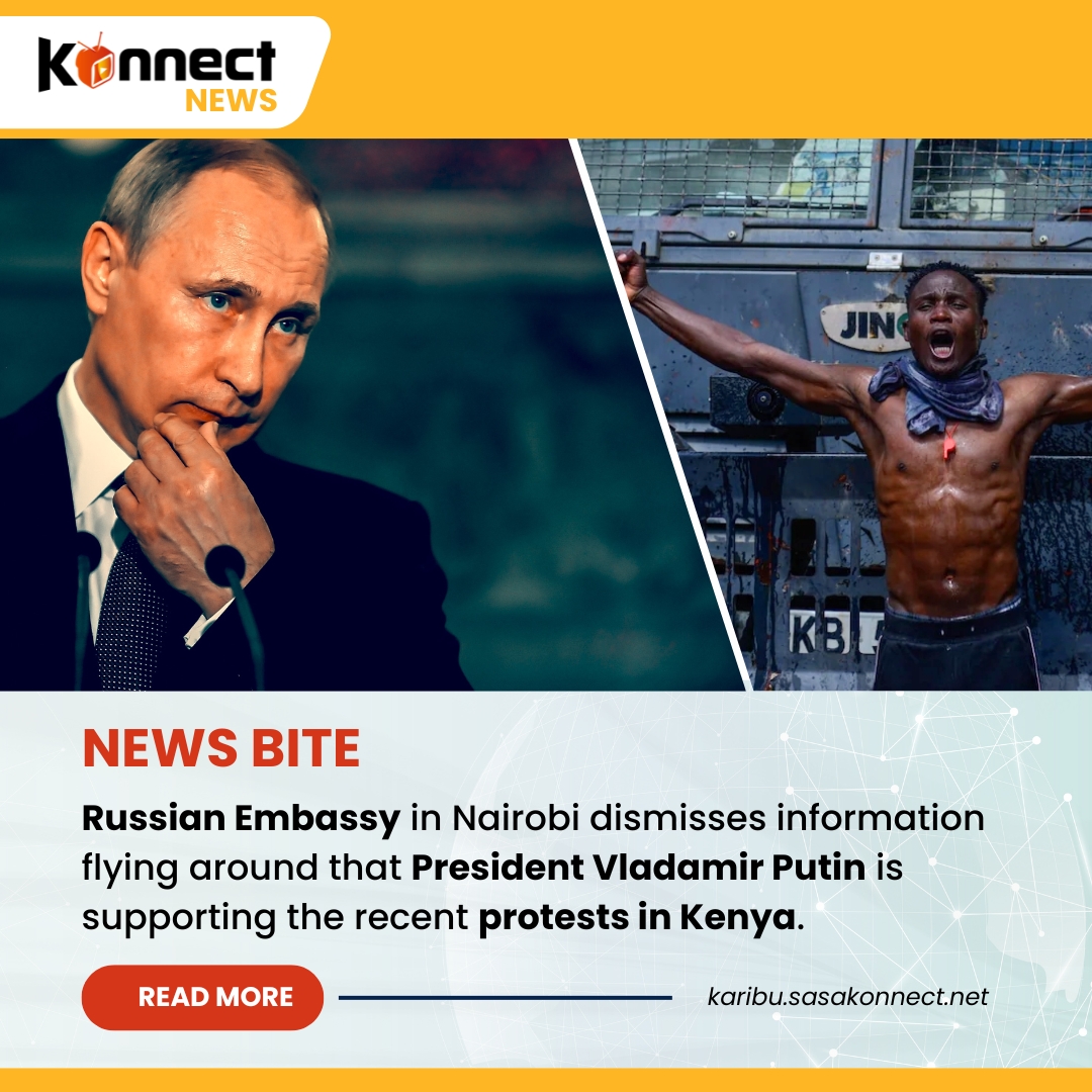 sasakonnect's tweet photo. #MaandamanoTuesdays aside; Russian Embassy denies claims of Putin supporting finance bill protests in Kenya.
#Maandamano #Kimuzi #RejectGachagua #GachaguaExposed #Reshuffling X Space https://t.co/M8fFVcOF6M