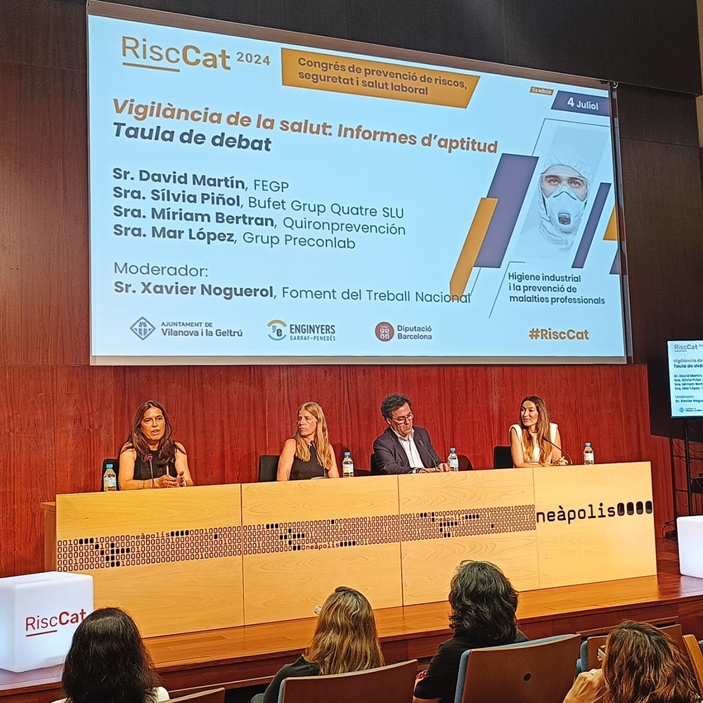 CETIVG's tweet photo. 🟠 Darreres ponències de la jornada a #RiscCat 2024!
Estem tancant el primer dia del congrés amb ponències i debats molt interessants i rellevants.
💻 Més informació a https://t.co/Vsjoj3b2Ta
#SalutLaboral #HigieneIndustrial #MalaltiesProfessionals #CongrésPRL #AlaFeinaCapRisc https://t.co/TIdRsdN9ii